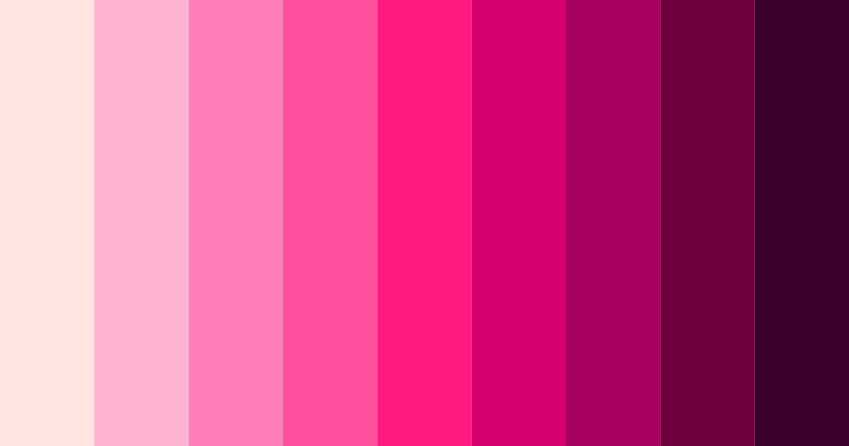 Download vibrant pink color palette PNG image (landscape)