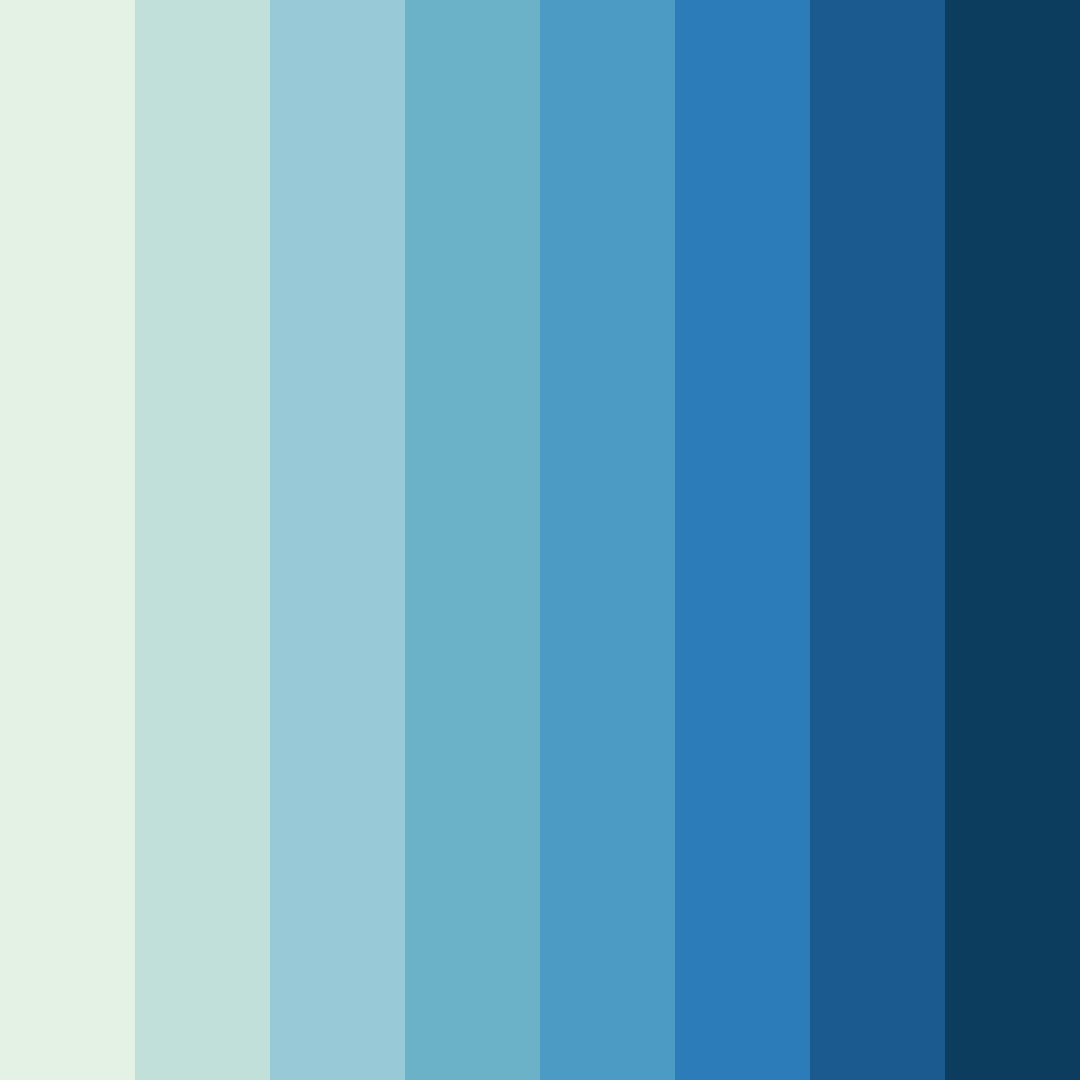Download shades of blue garden color palette PNG image (square)