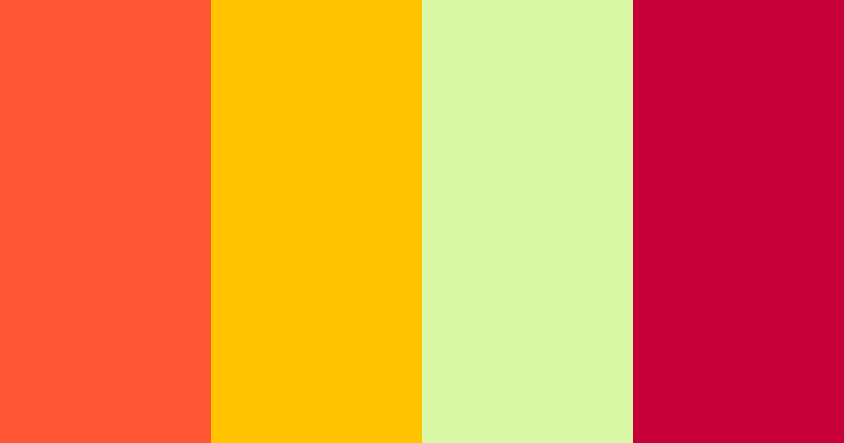 Download tropical sunset color palette PNG image (landscape)