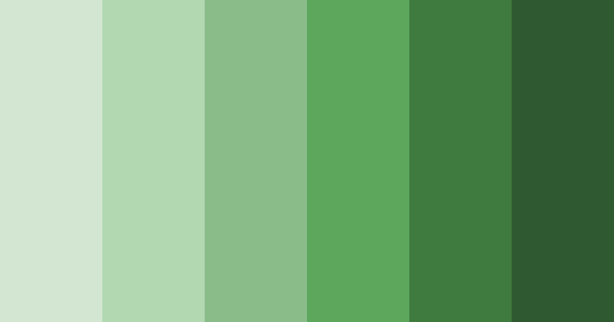 Download shades of moss green color palette PNG image (landscape)