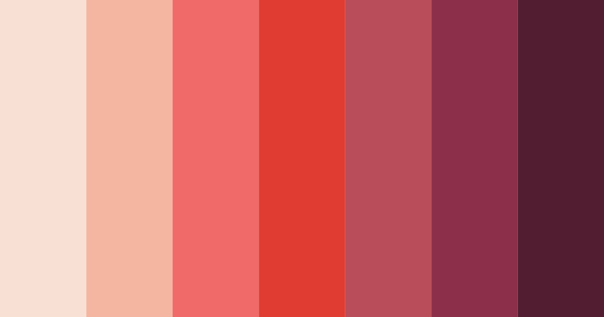 Download shades of pink color palette PNG image (landscape)