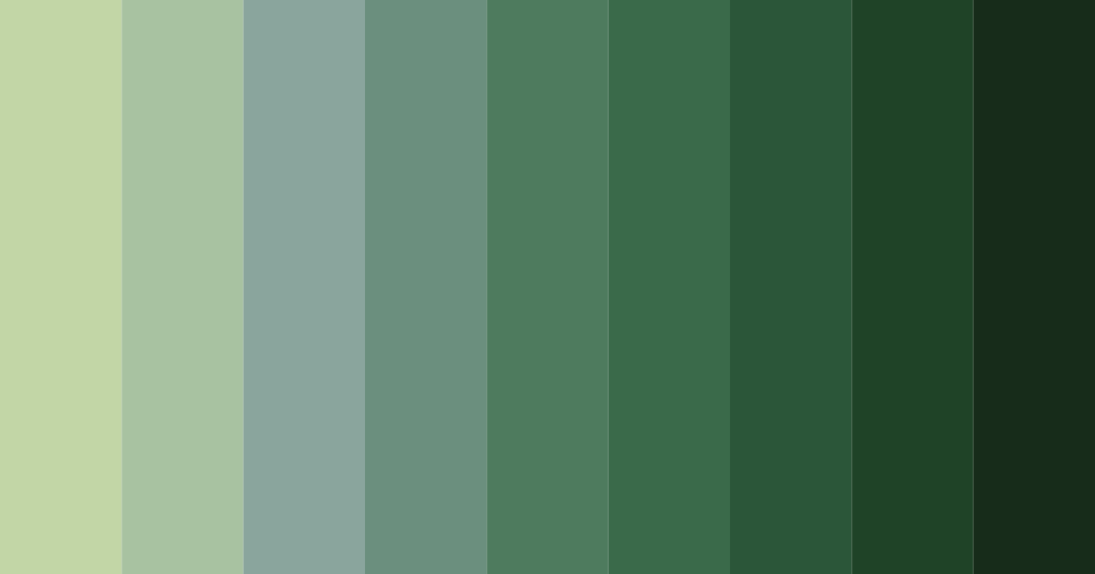 Download shades of green army color palette PNG image (landscape)