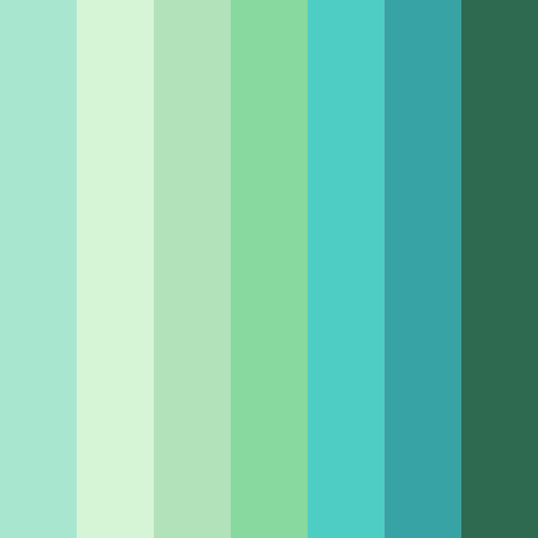 Download verdant harmony color palette PNG image (square)