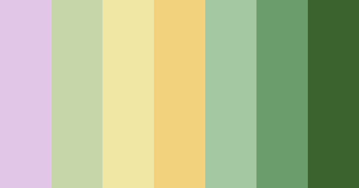 Download whimsical meadow color palette PNG image (landscape)