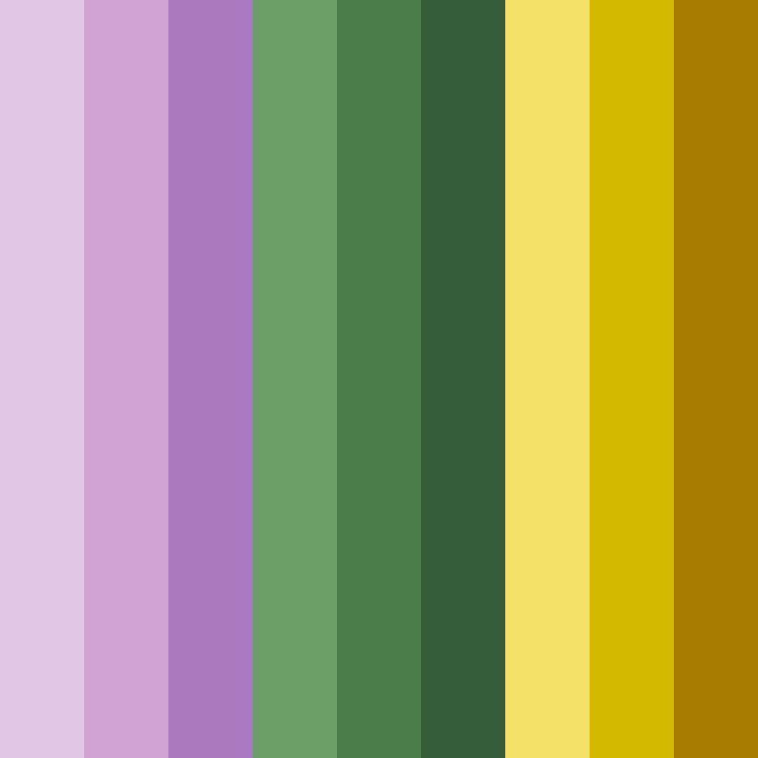 Download whimsical meadow color palette PNG image (square)