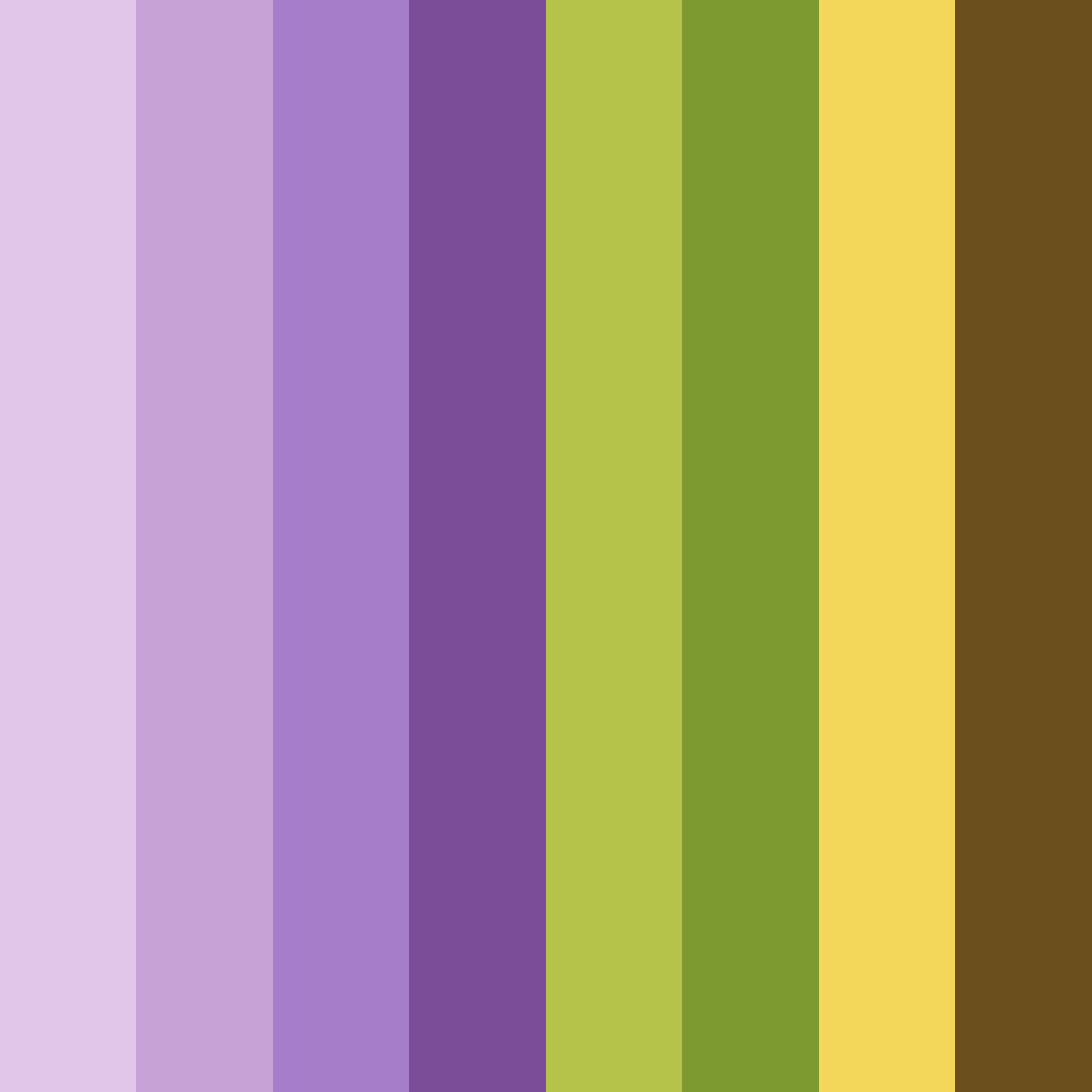Download purple garden color palette PNG image (square)