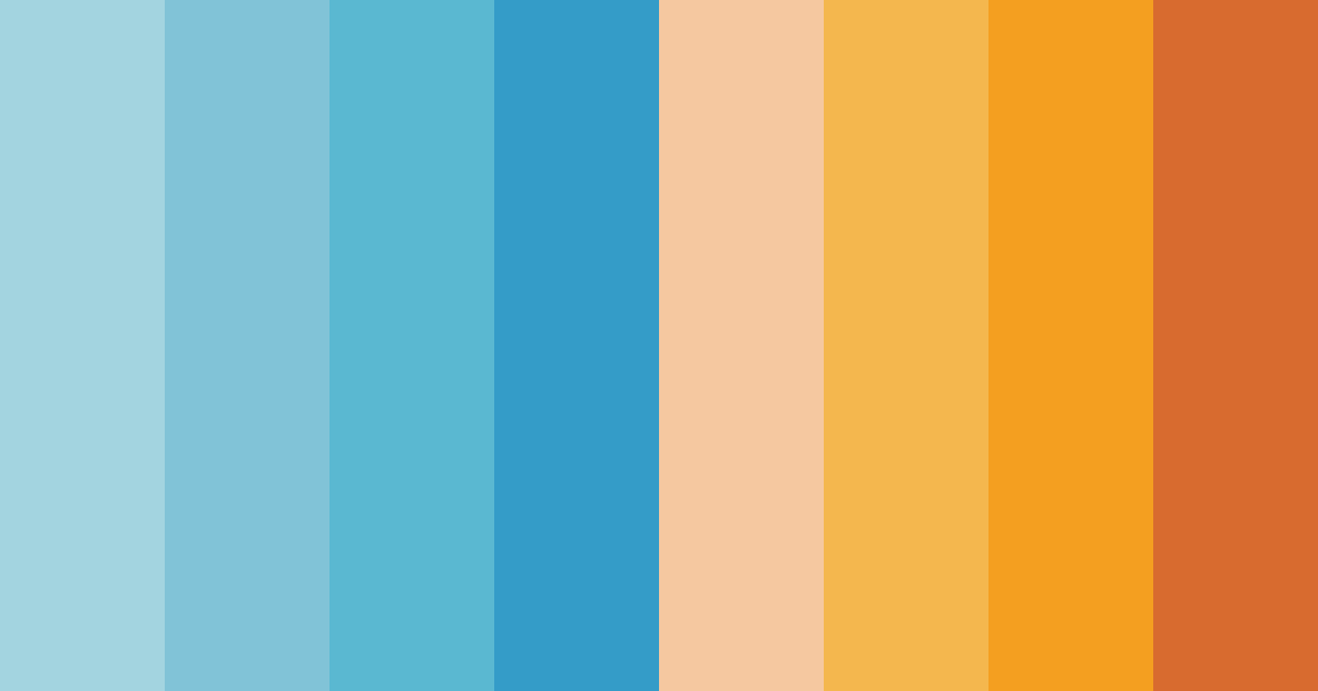 Download tropical sunrise serenity color palette PNG image (landscape)