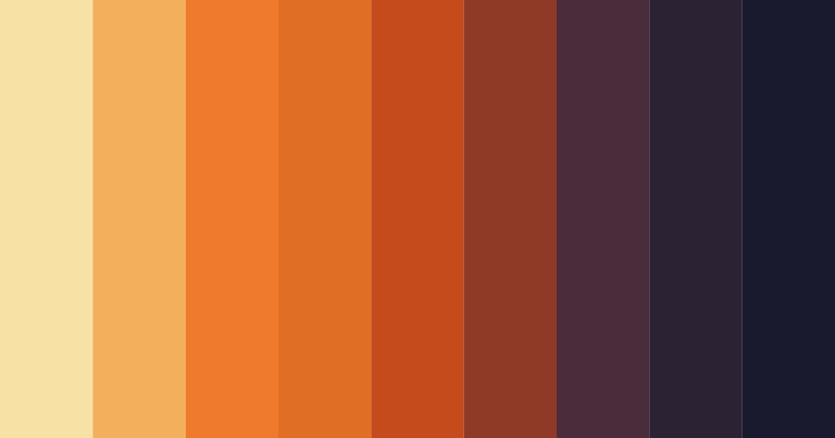 Download twilight ember color palette PNG image (landscape)