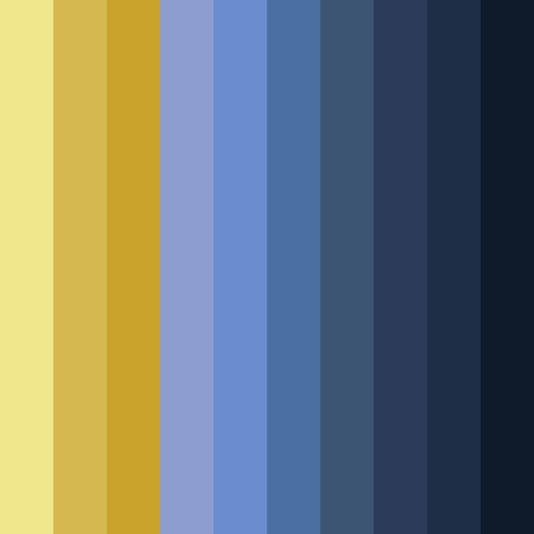 Download blue gold dream color palette PNG image (square)