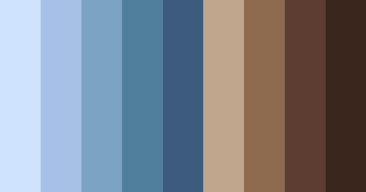 Download blue brown harmony color palette PNG image (landscape)
