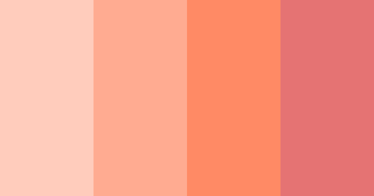 Download peachy dreams color palette PNG image (landscape)
