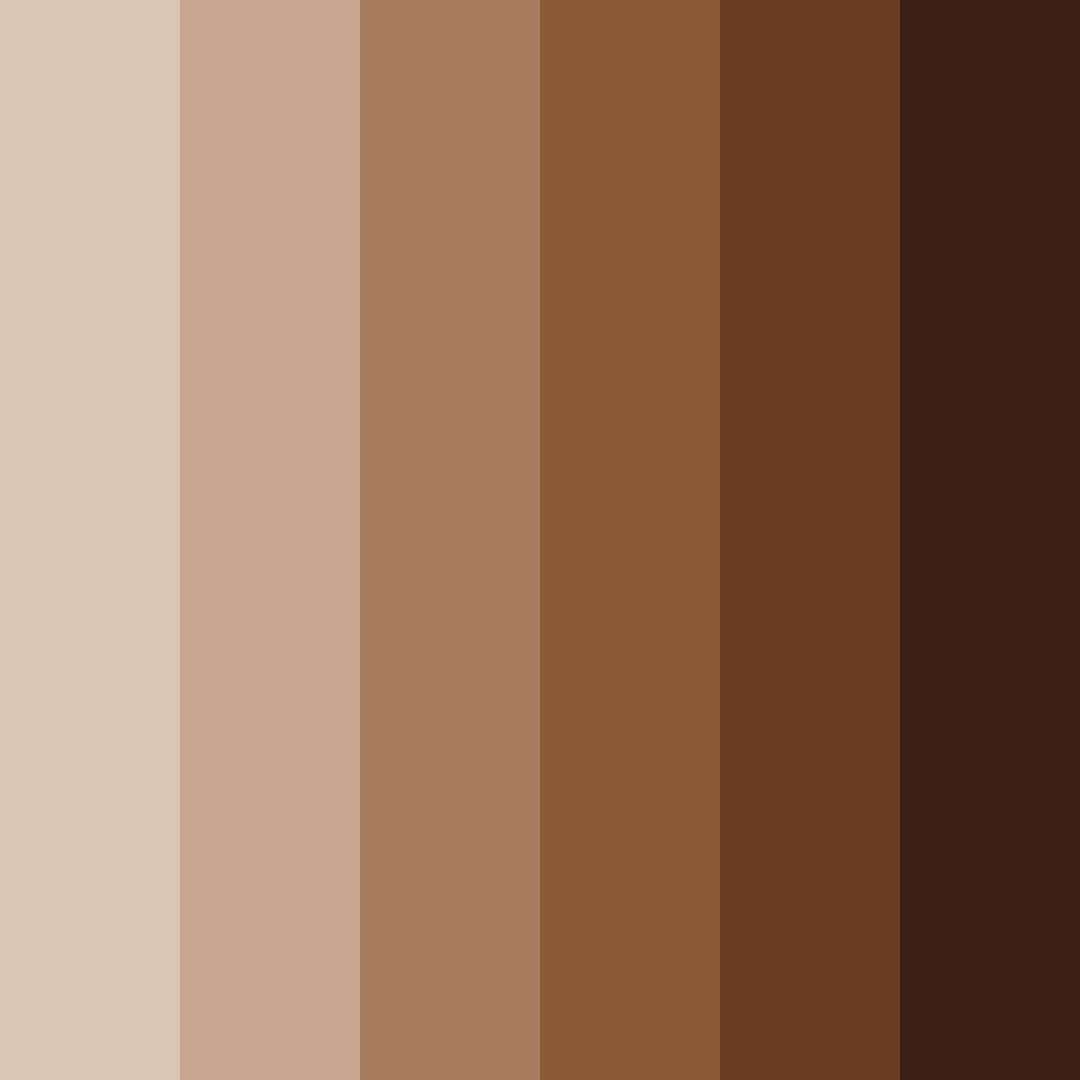 Download shades of brown color palette PNG image (square)