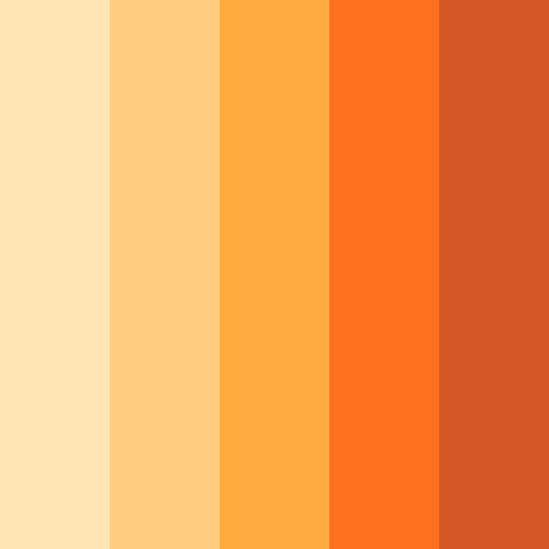 Download orange summer color palette PNG image (square)