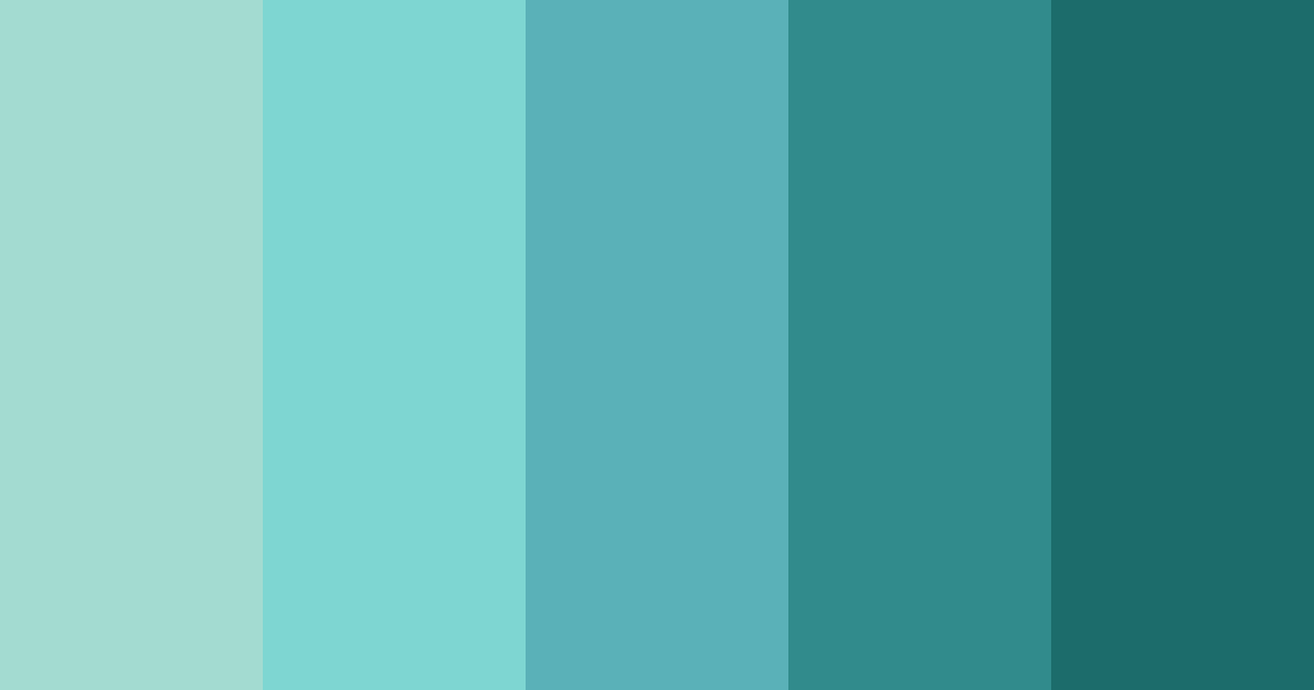 Download teal serenity color palette PNG image (landscape)