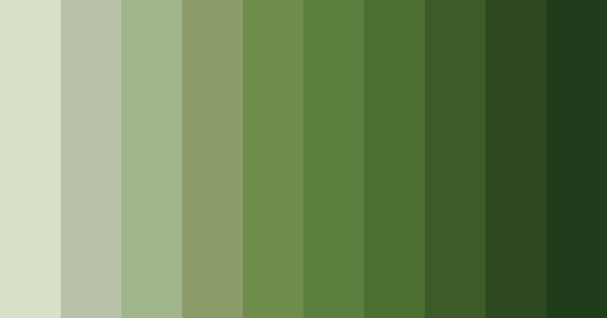 Download olive shades color palette PNG image (landscape)
