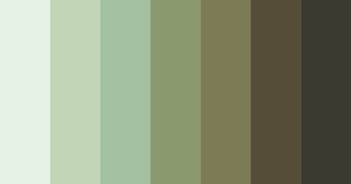 Download earthy green color palette PNG image (landscape)