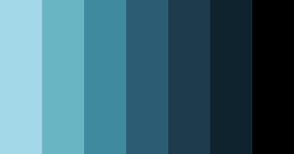 Download dark blue ocean color palette PNG image (landscape)