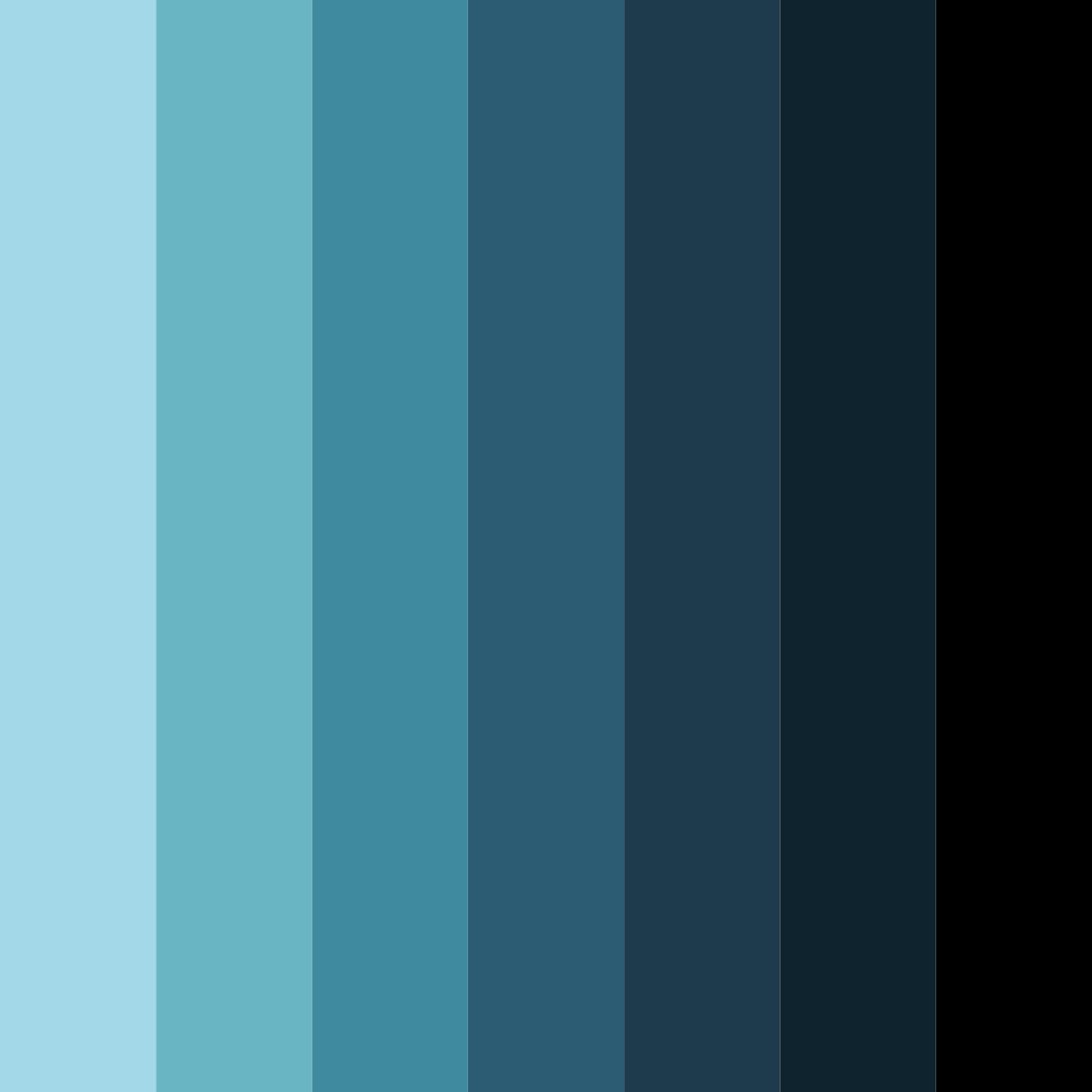 Download dark blue ocean color palette PNG image (square)