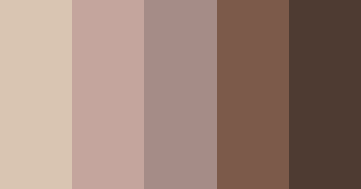 Download brown shades color palette PNG image (landscape)