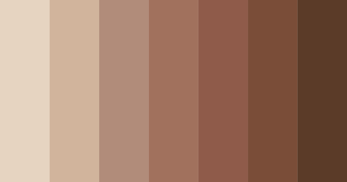 Download shades of beige brown color palette PNG image (landscape)