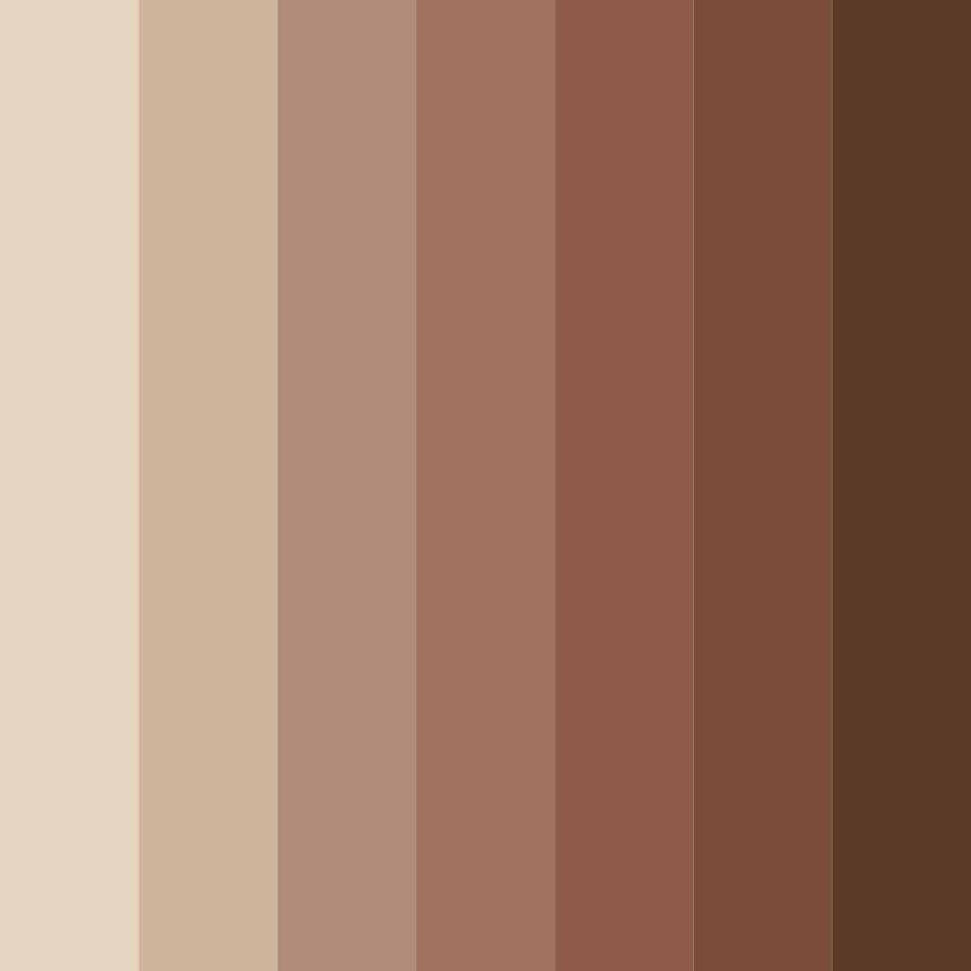 Download shades of beige brown color palette PNG image (square)