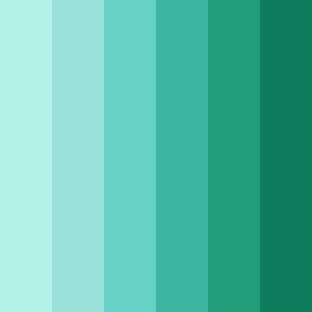Download tropical mint breeze color palette PNG image (square)