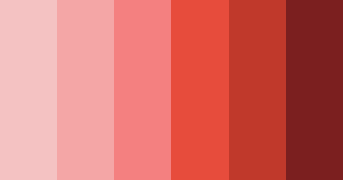 Download red shades color palette PNG image (landscape)