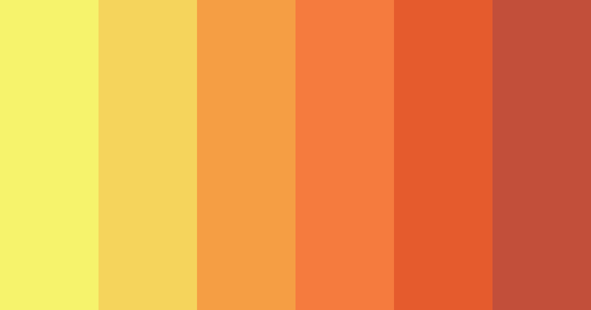 Download bright yellow-orange color palette PNG image (landscape)