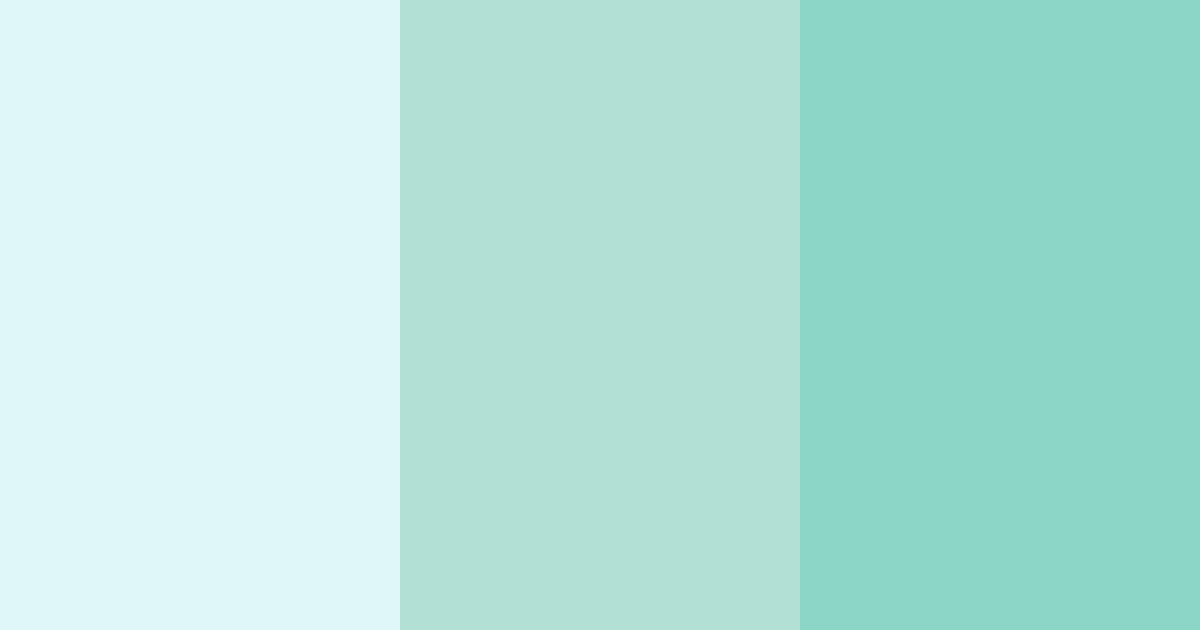 Download minty blue color palette PNG image (landscape)