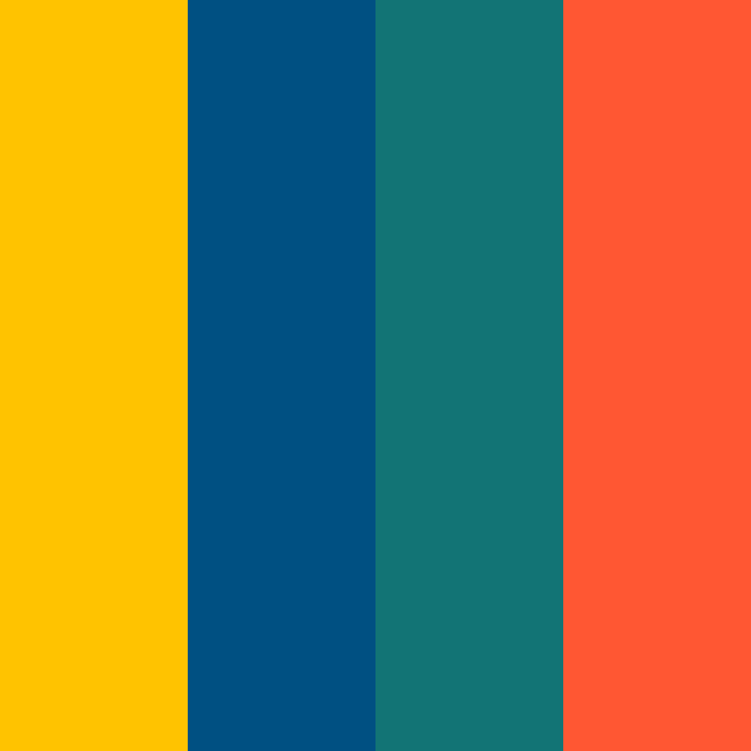 Download tropical sunset color palette PNG image (square)