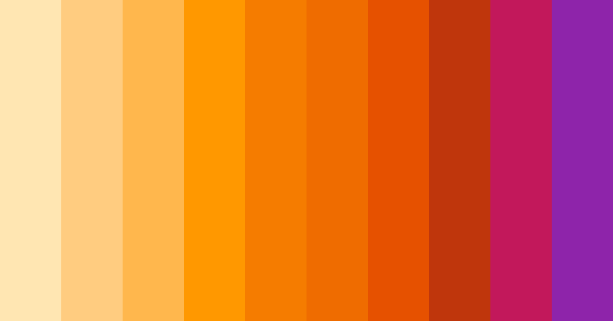 Download sunset serenade color palette PNG image (landscape)