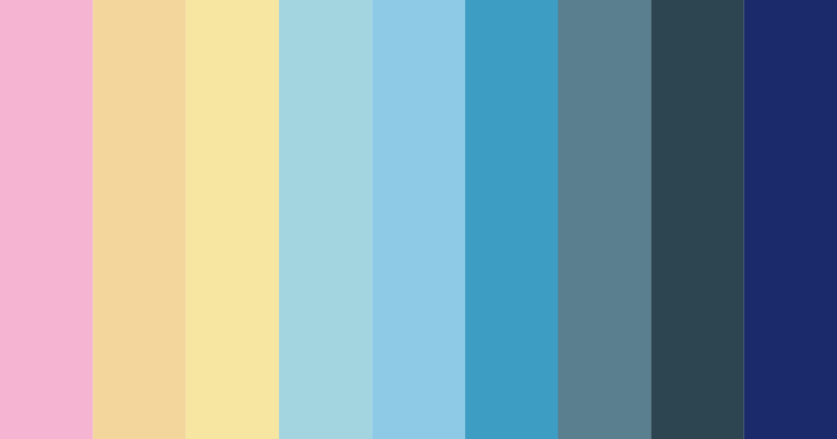 Download colorful blue color palette PNG image (landscape)