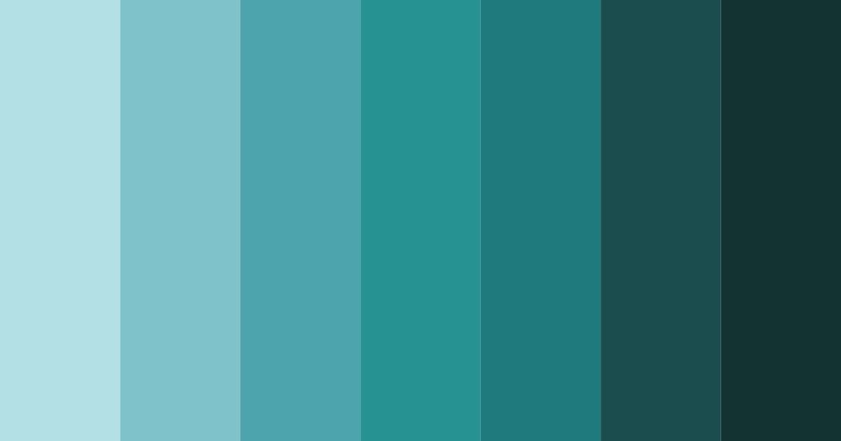 Download teal sea color palette PNG image (landscape)