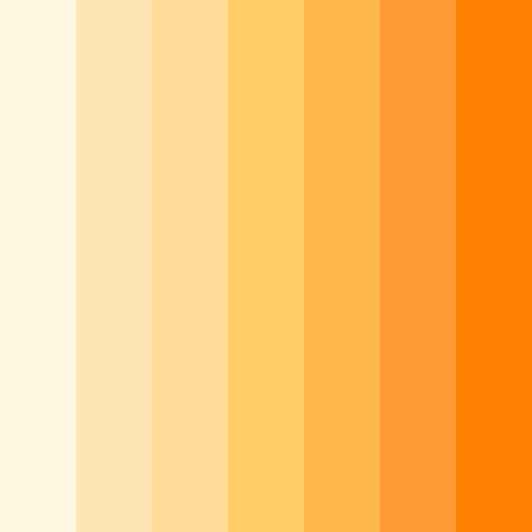 Download sun-kissed creamsicle color palette PNG image (square)