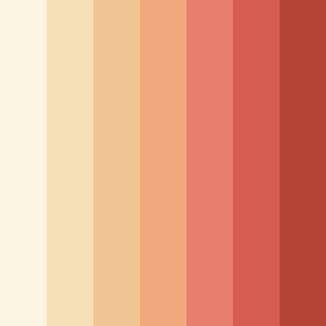 Download peachy shades color palette PNG image (square)