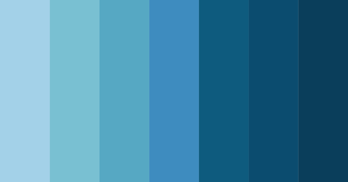 Download blue ocean shades color palette PNG image (landscape)