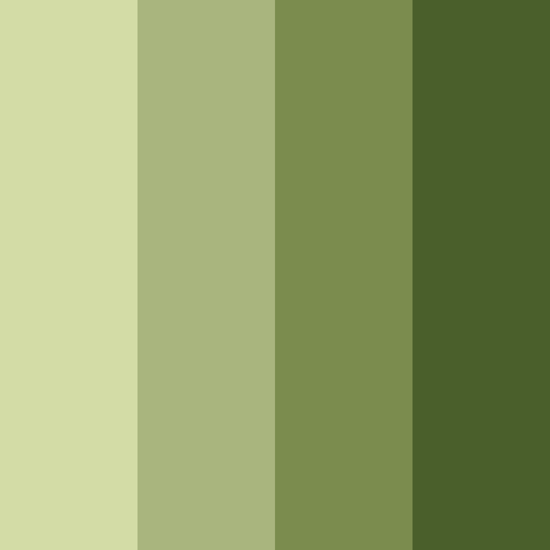 Download olive green shades color palette PNG image (square)