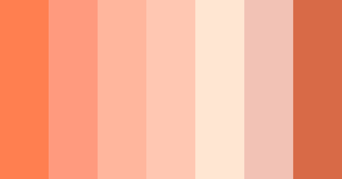 Download coral shades color palette PNG image (landscape)