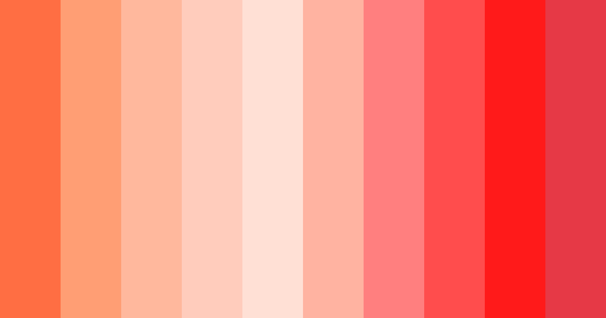 Download shades of red color palette PNG image (landscape)