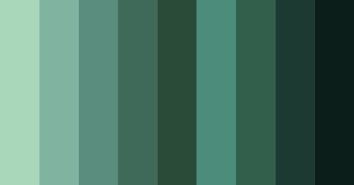 Download forest green color palette PNG image (landscape)