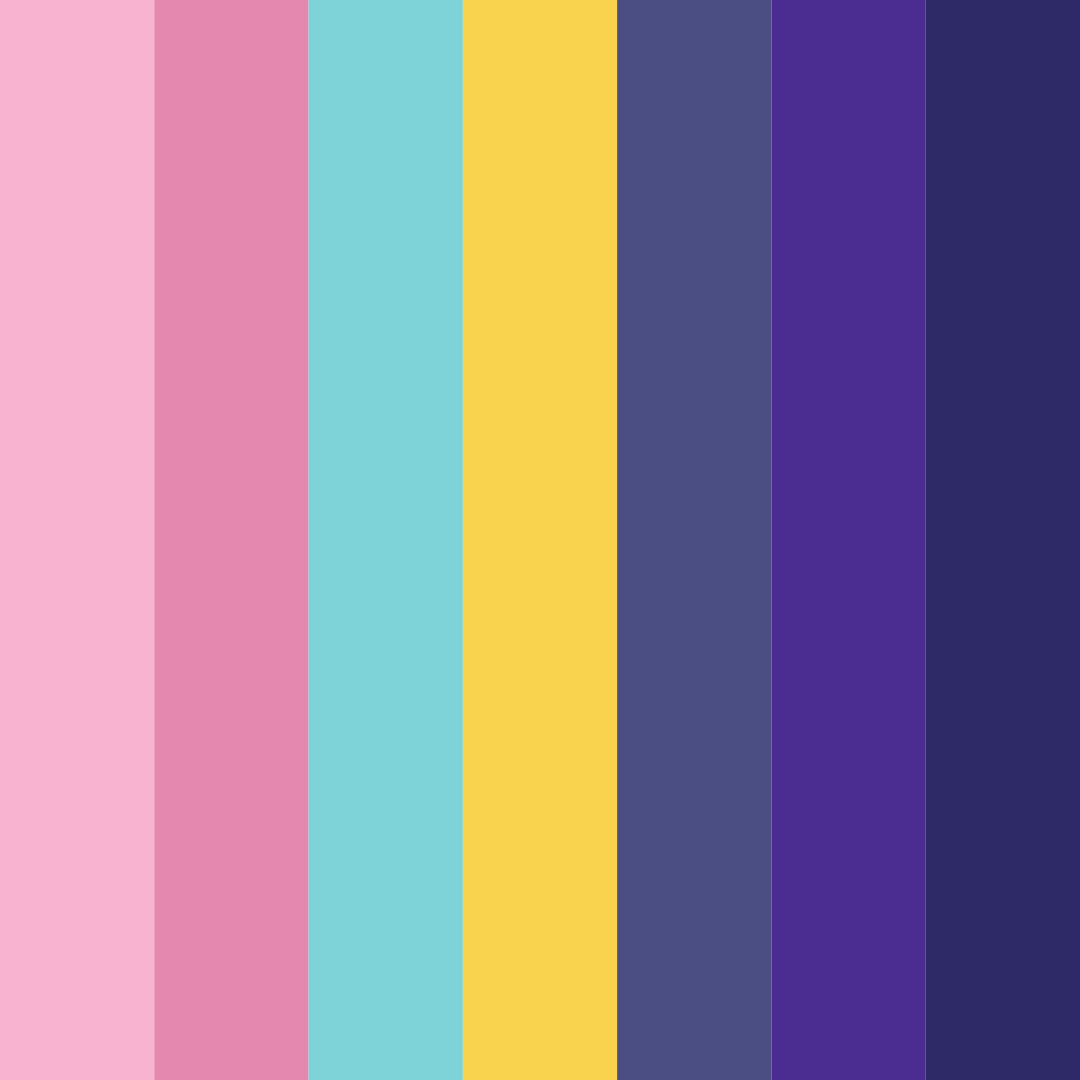 Download vibrant dreamscape color palette PNG image (square)