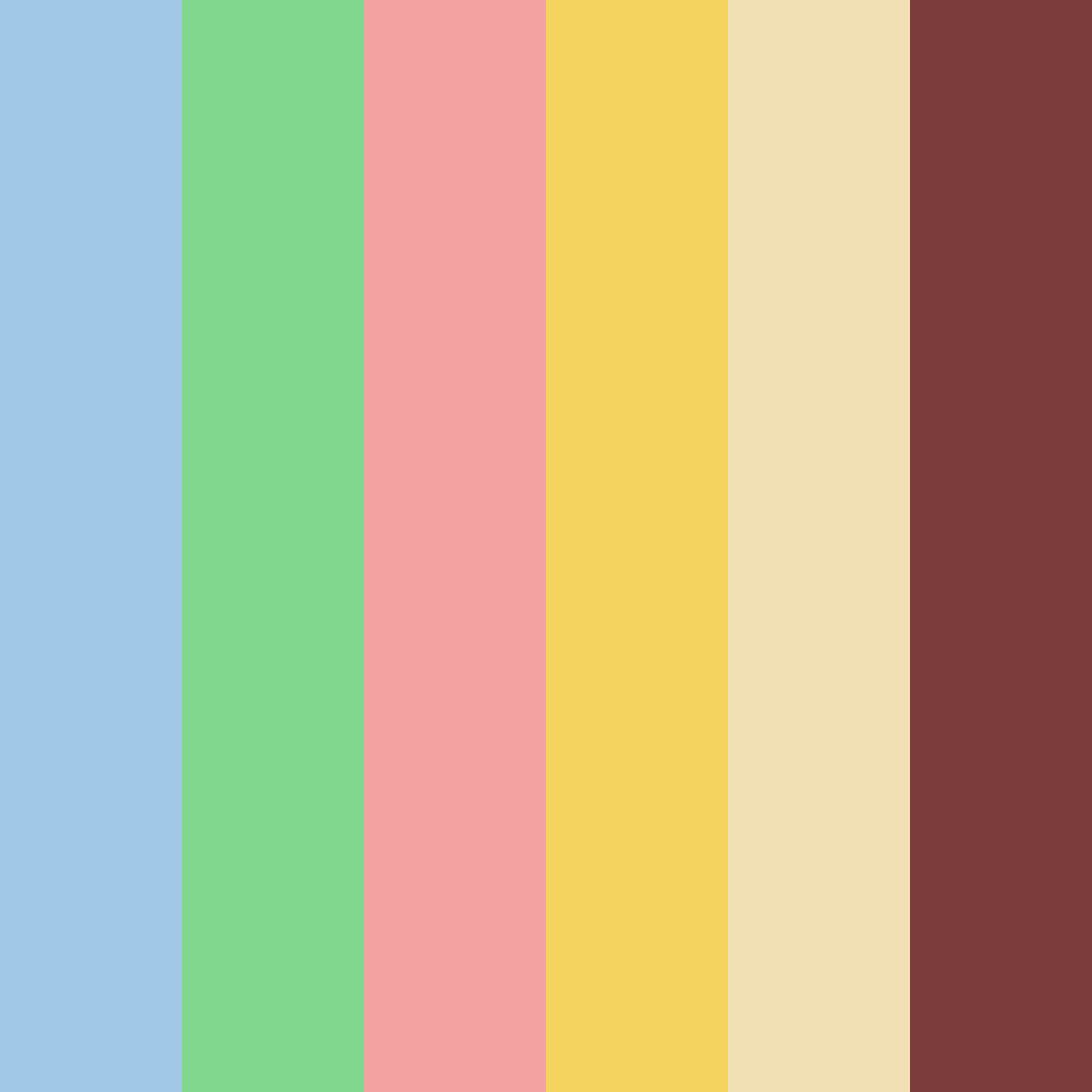 Download tropical harmony color palette PNG image (square)