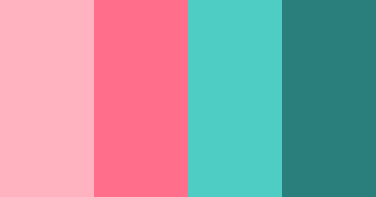 Download shades of pink and green color palette PNG image (landscape)