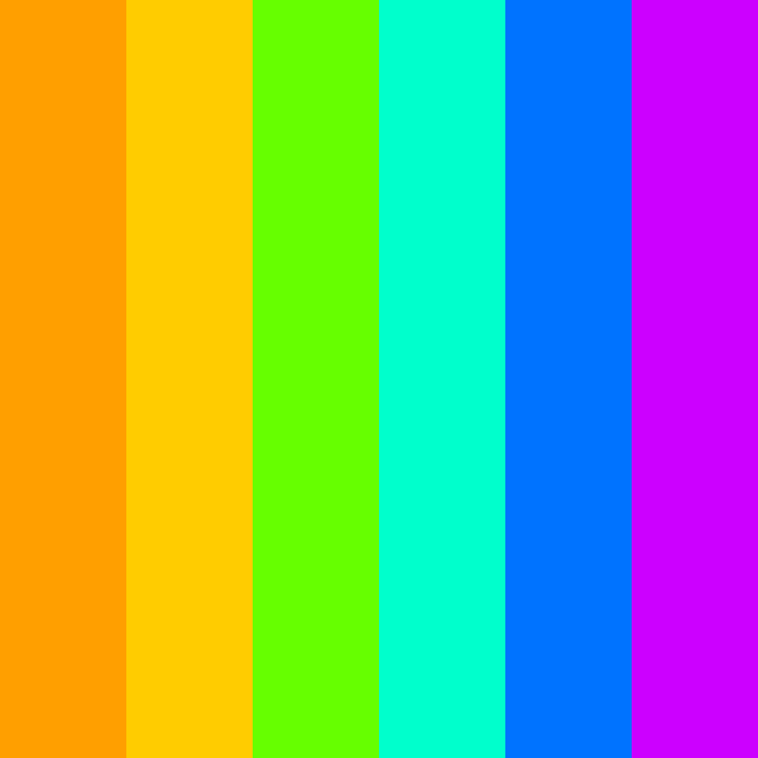 Download vivid rainbow color palette PNG image (square)