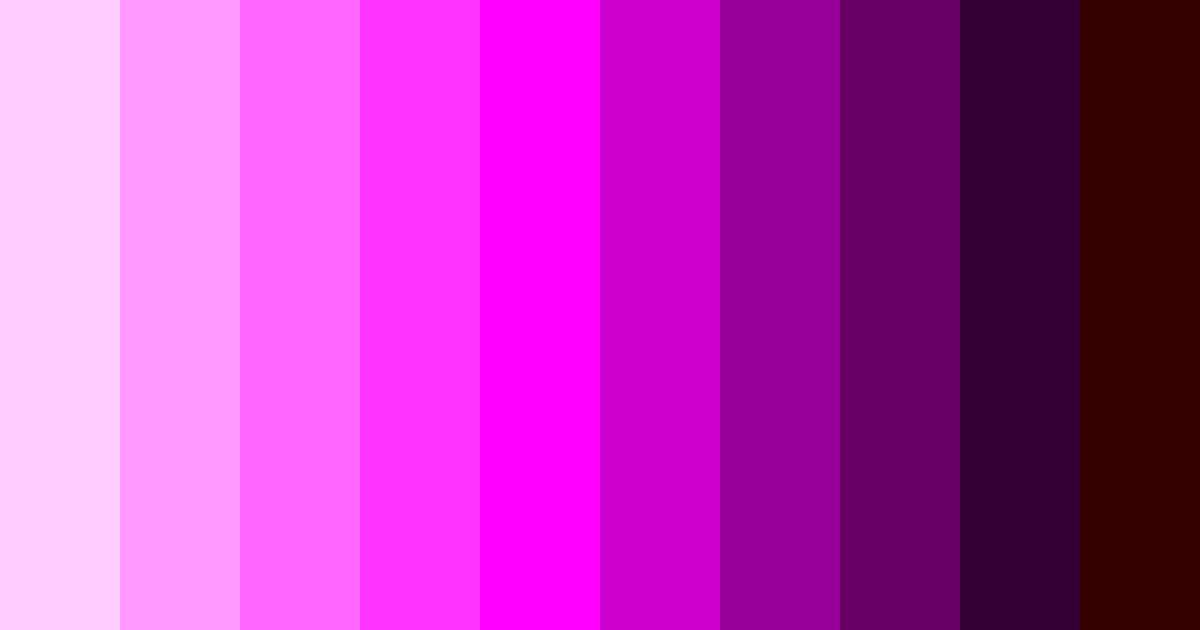 Download vibrant pink rainbow color palette PNG image (landscape)