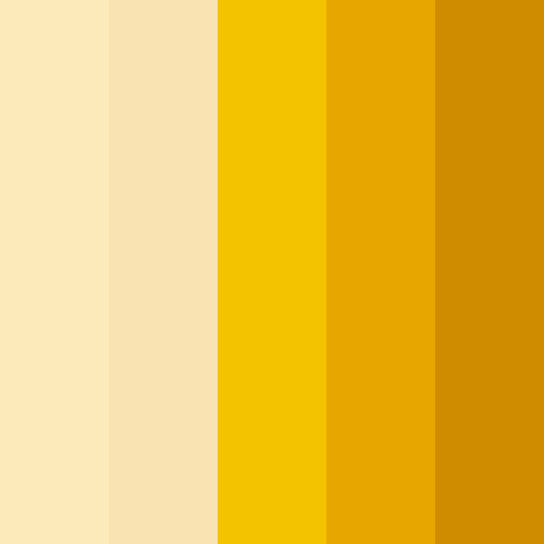 Download yellow sunshine color palette PNG image (square)
