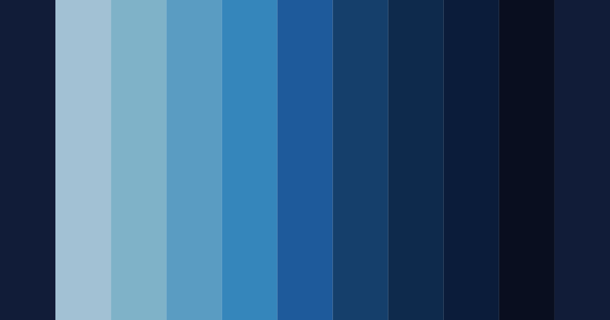 Download shades of blue color palette PNG image (landscape)