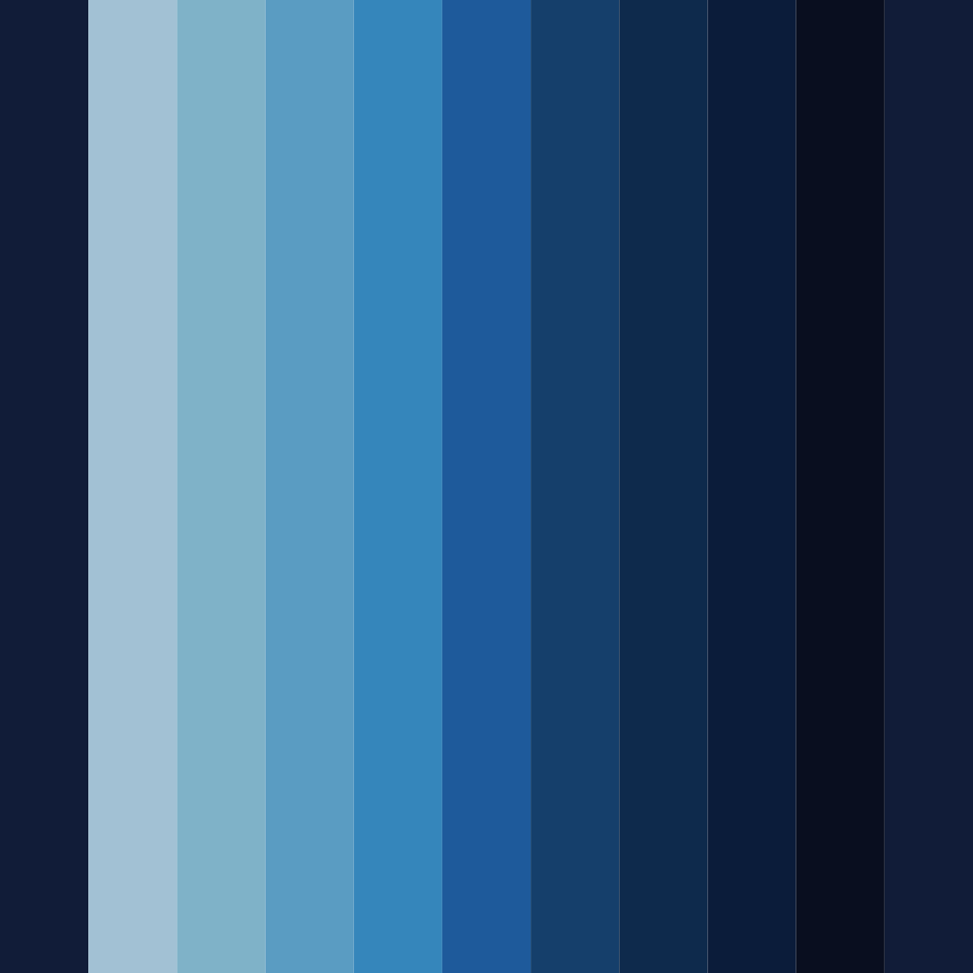 Download shades of blue color palette PNG image (square)