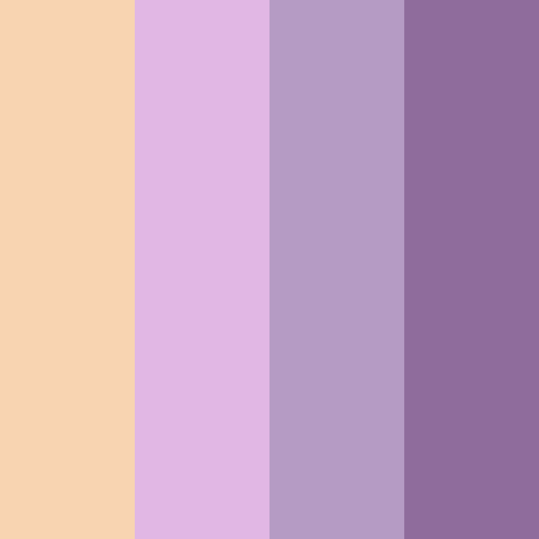 Download peach lavender color palette PNG image (square)