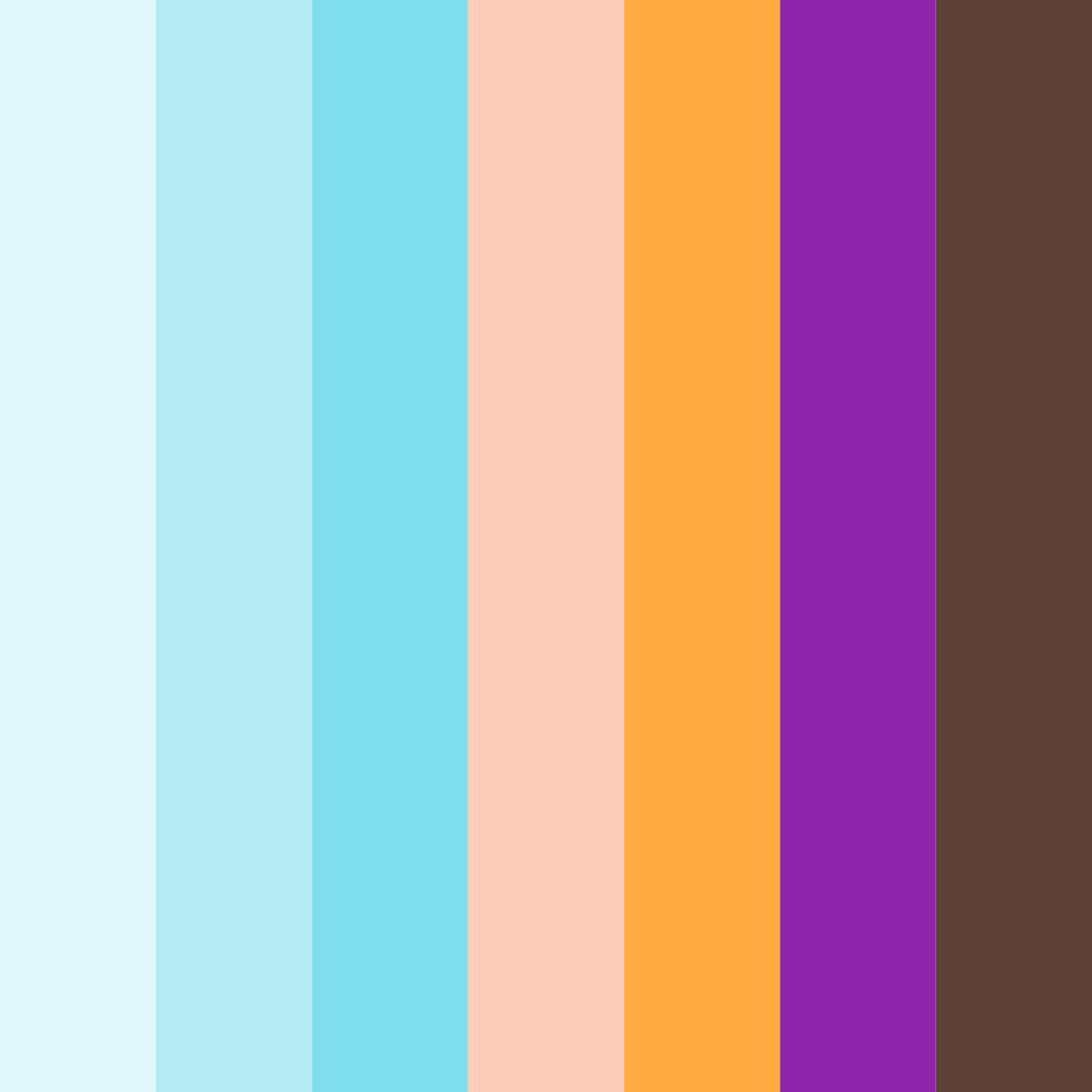 Download tropical sunrise dream color palette PNG image (square)